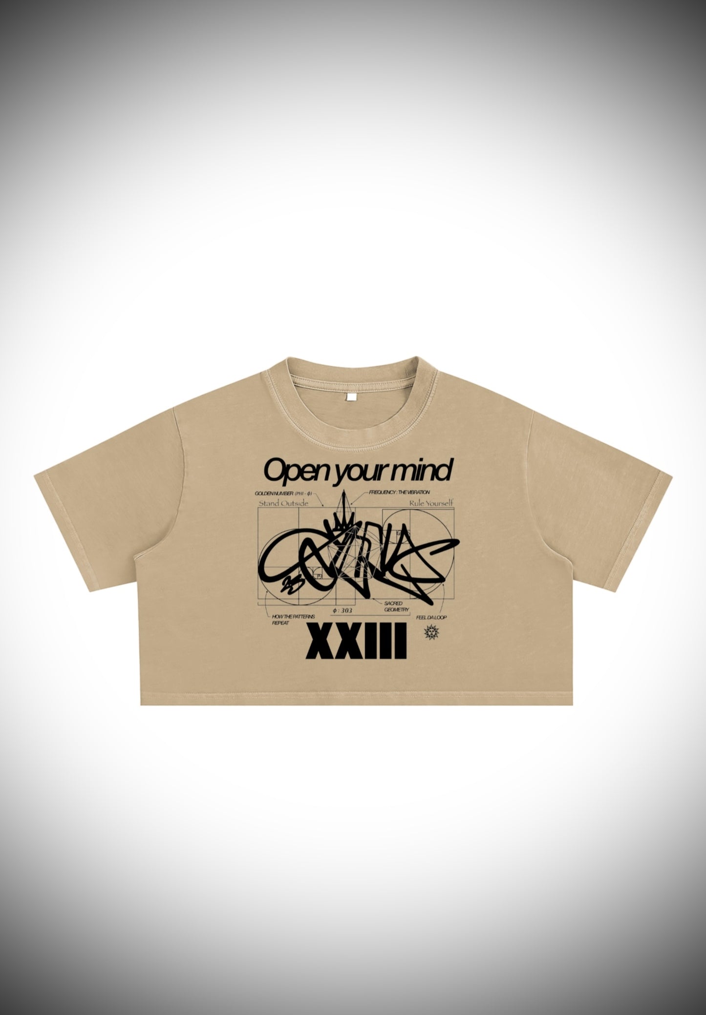 OPEN YOUR MIND _ Washed Crop Top